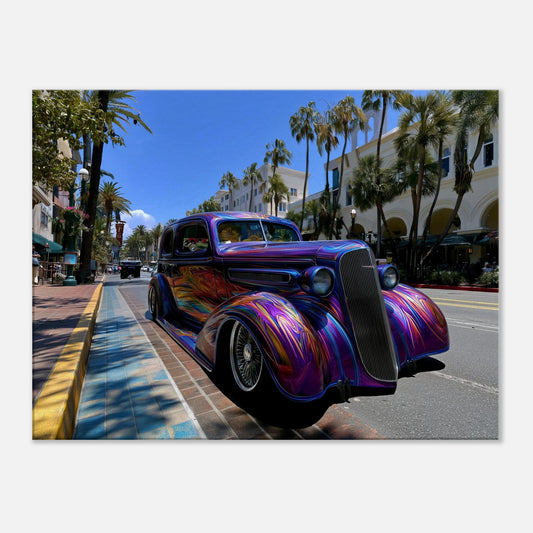 Purple custom hot rod