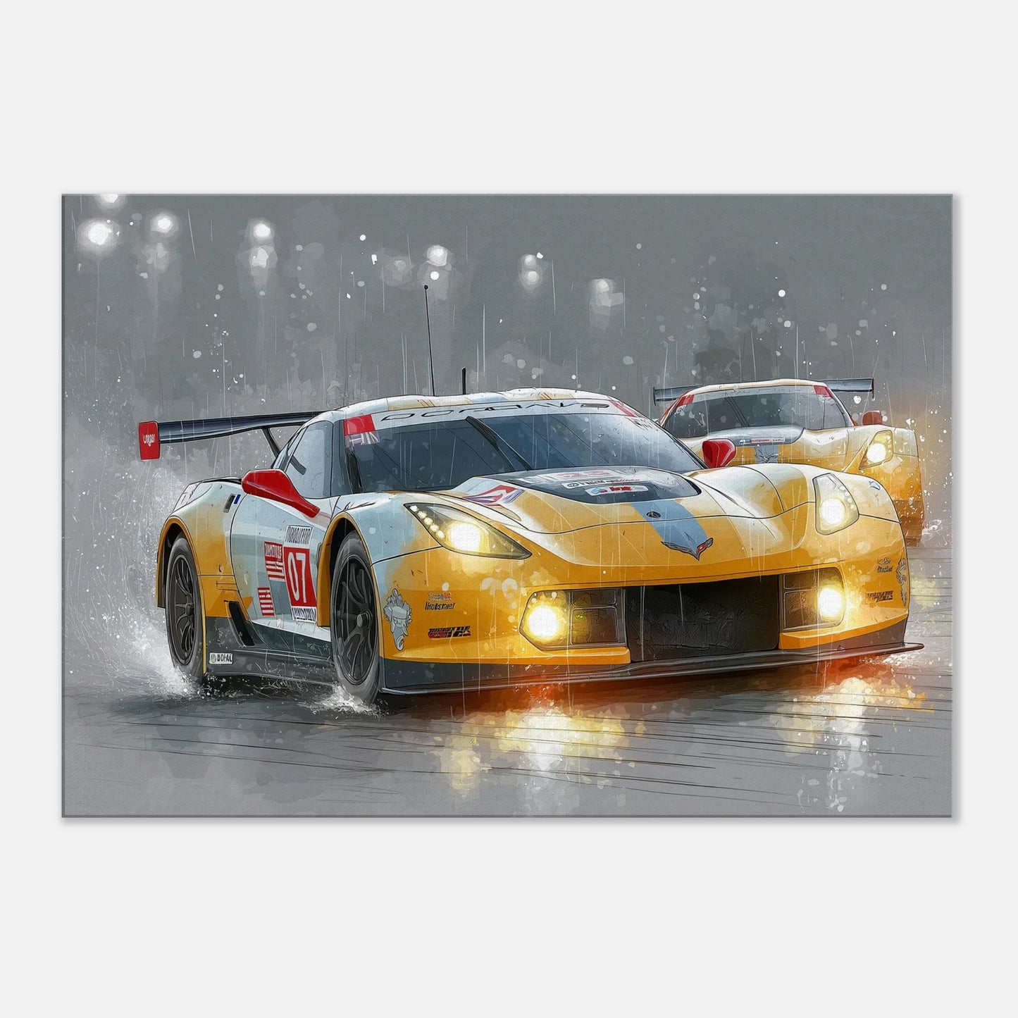 C7R Yellow Corvette