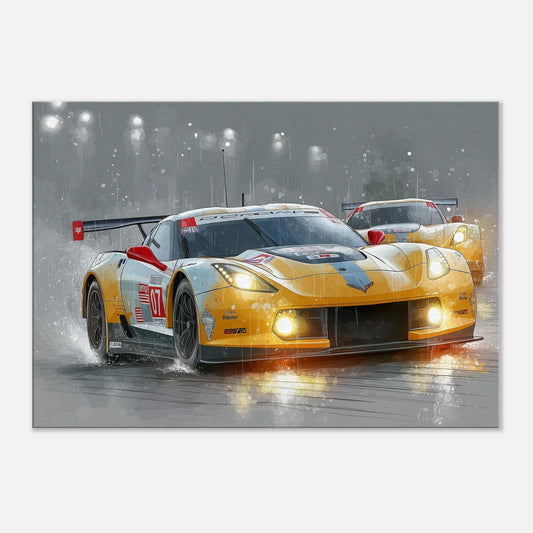C7R Yellow Corvette