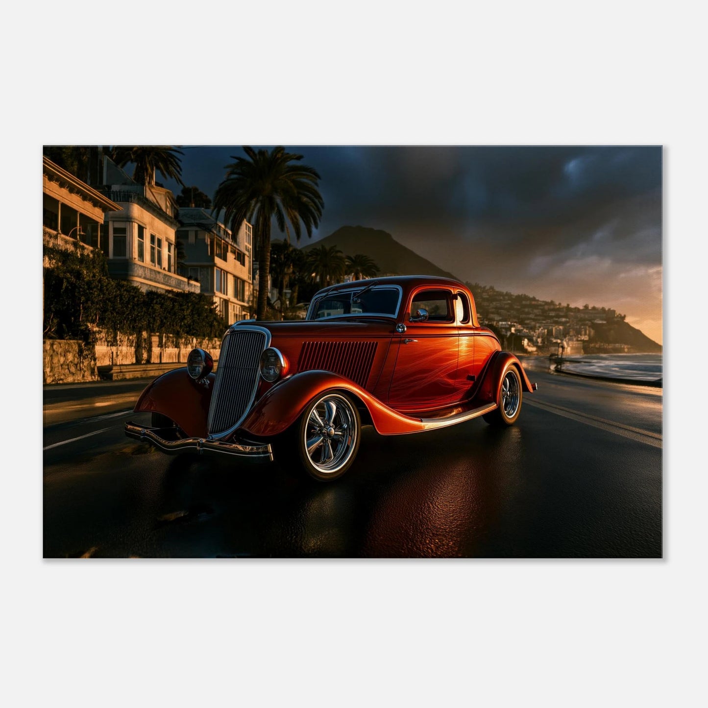 California Hot Rod at twilight
