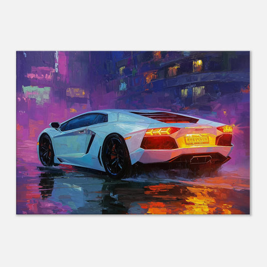 White Lamborghini Aventador