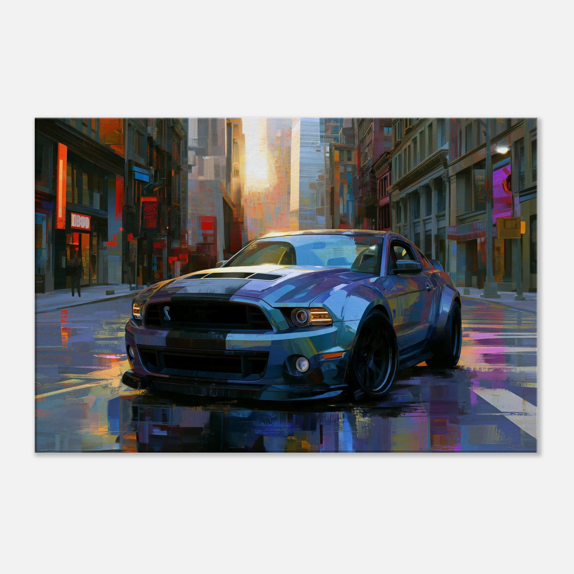 Blue Mach 1 Mustang