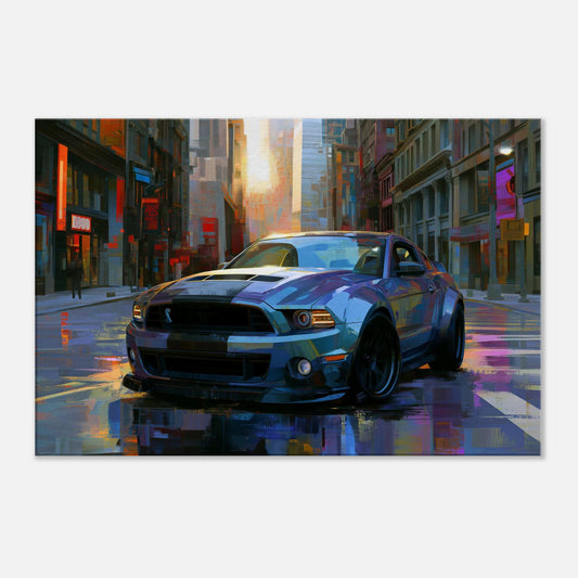 Blue Mach 1 Mustang