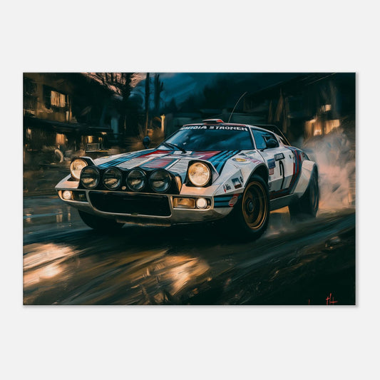 Lancia Stratos racer at night