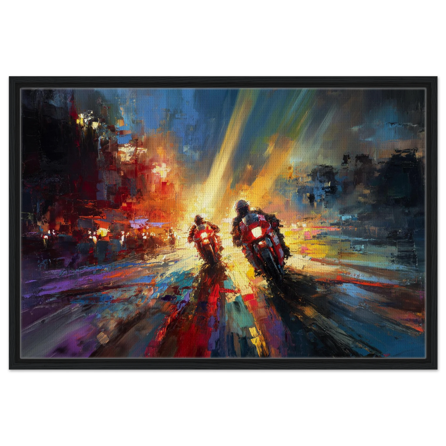 Racing motorbikes abstract